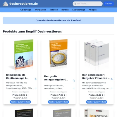Screenshot desinvestieren.de