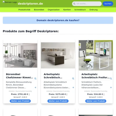 Screenshot deskriptoren.de