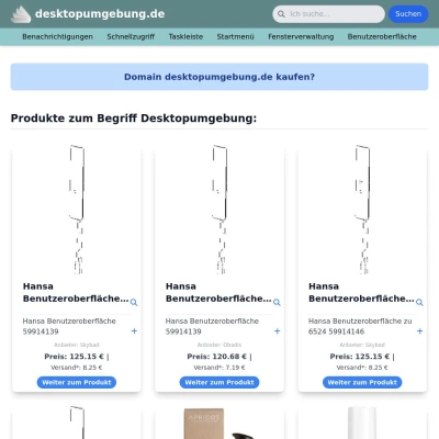 Screenshot desktopumgebung.de