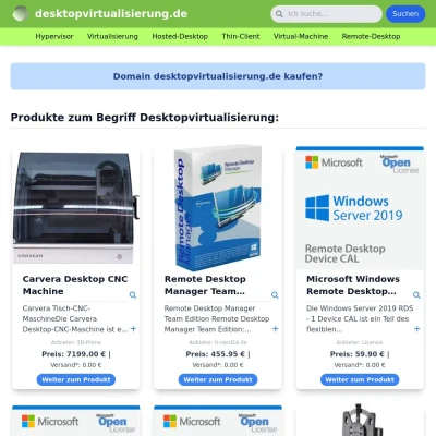 Screenshot desktopvirtualisierung.de
