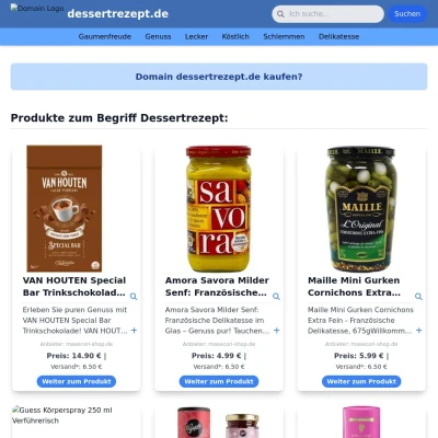 Screenshot dessertrezept.de