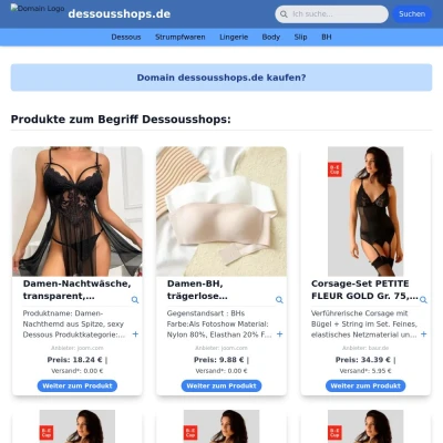 Screenshot dessousshops.de