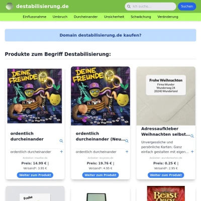 Screenshot destabilisierung.de