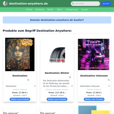 Screenshot destination-anywhere.de