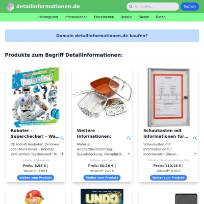 Screenshot detailinformationen.de