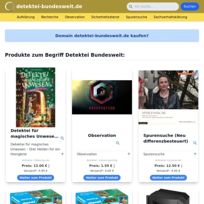 Screenshot detektei-bundesweit.de