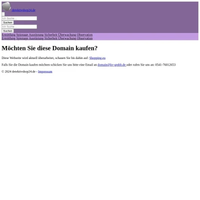 Screenshot detektivshop24.de