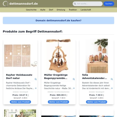 Screenshot dettmannsdorf.de
