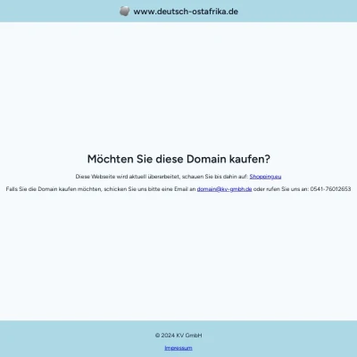 Screenshot deutsch-ostafrika.de