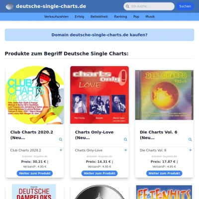 Screenshot deutsche-single-charts.de