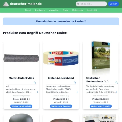 Screenshot deutscher-maler.de