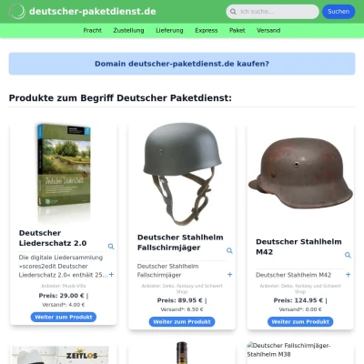 Screenshot deutscher-paketdienst.de