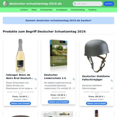 Screenshot deutscher-schuetzentag-2019.de