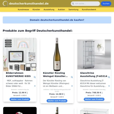 Screenshot deutscherkunsthandel.de