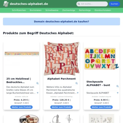 Screenshot deutsches-alphabet.de