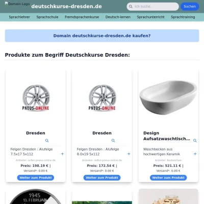 Screenshot deutschkurse-dresden.de