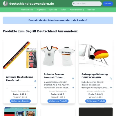 Screenshot deutschland-auswandern.de