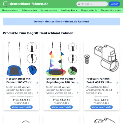 Screenshot deutschland-fahnen.de