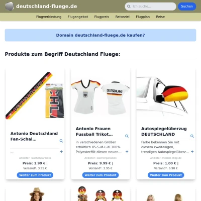 Screenshot deutschland-fluege.de