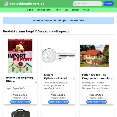 Screenshot deutschlandimport.de
