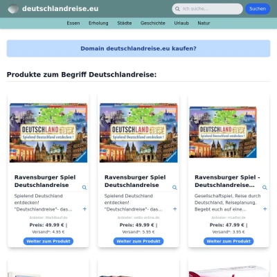 Screenshot deutschlandreise.eu