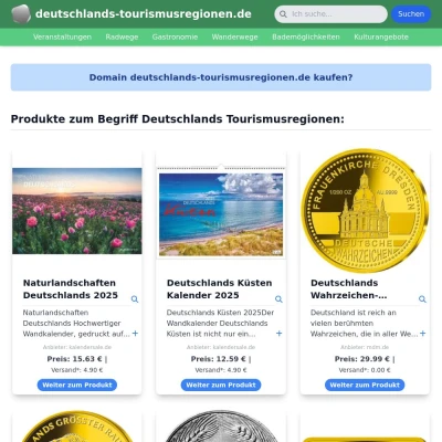 Screenshot deutschlands-tourismusregionen.de