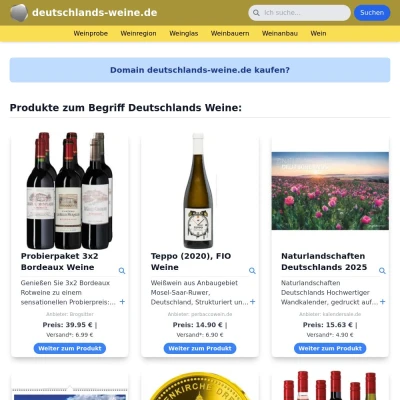 Screenshot deutschlands-weine.de