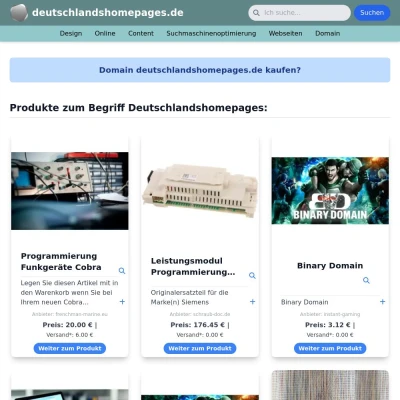 Screenshot deutschlandshomepages.de