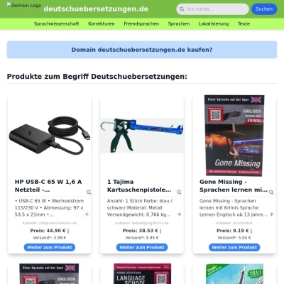 Screenshot deutschuebersetzungen.de