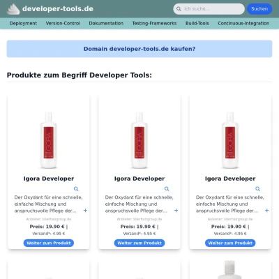 Screenshot developer-tools.de