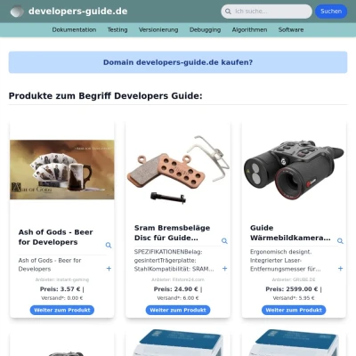 Screenshot developers-guide.de