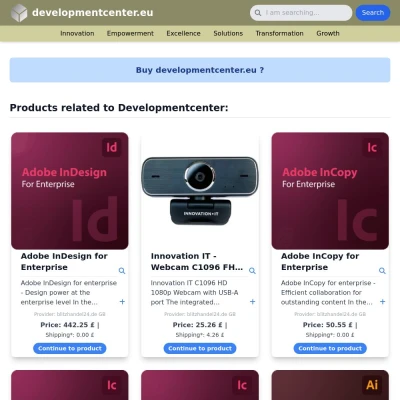 Screenshot developmentcenter.eu