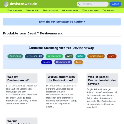 Screenshot devisenswap.de