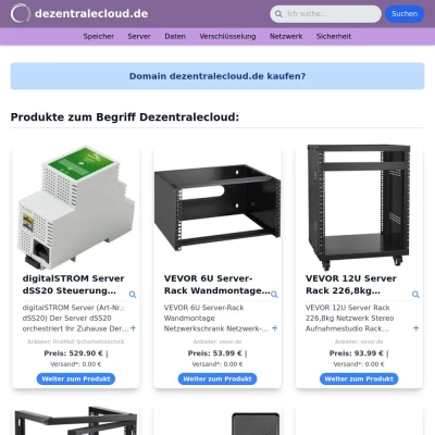 Screenshot dezentralecloud.de