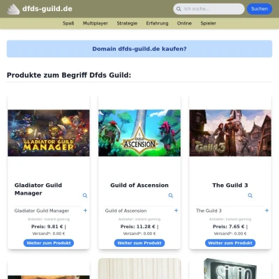 Screenshot dfds-guild.de