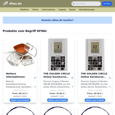Screenshot dfwa.de