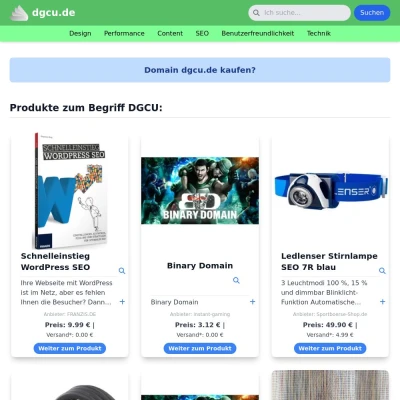 Screenshot dgcu.de