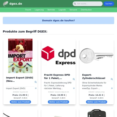 Screenshot dgex.de