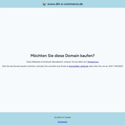 Screenshot dhl-e-commerce.de