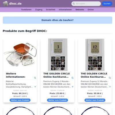 Screenshot dhoc.de