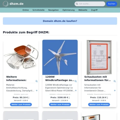 Screenshot dhzm.de