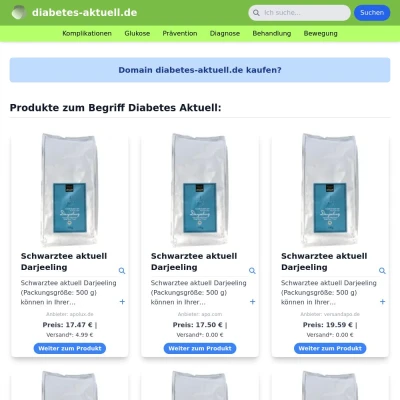 Screenshot diabetes-aktuell.de