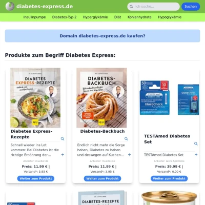 Screenshot diabetes-express.de