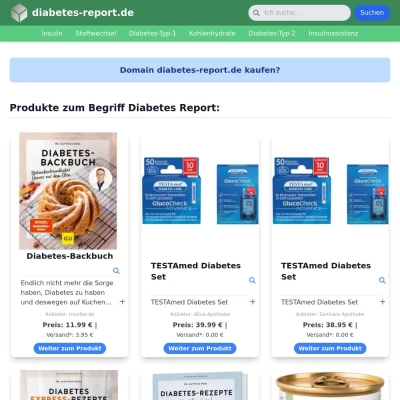 Screenshot diabetes-report.de