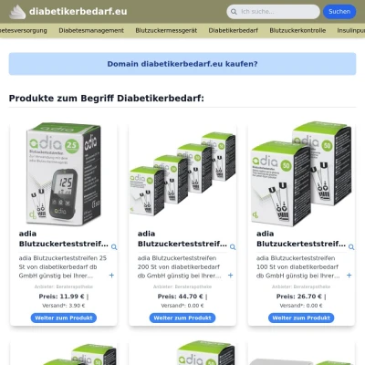 Screenshot diabetikerbedarf.eu