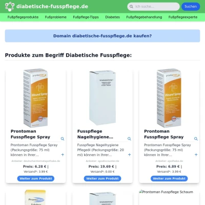 Screenshot diabetische-fusspflege.de