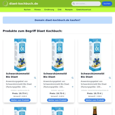 Screenshot diaet-kochbuch.de