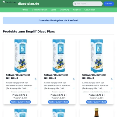Screenshot diaet-plan.de