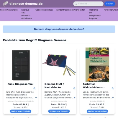 Screenshot diagnose-demenz.de