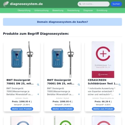 Screenshot diagnosesystem.de